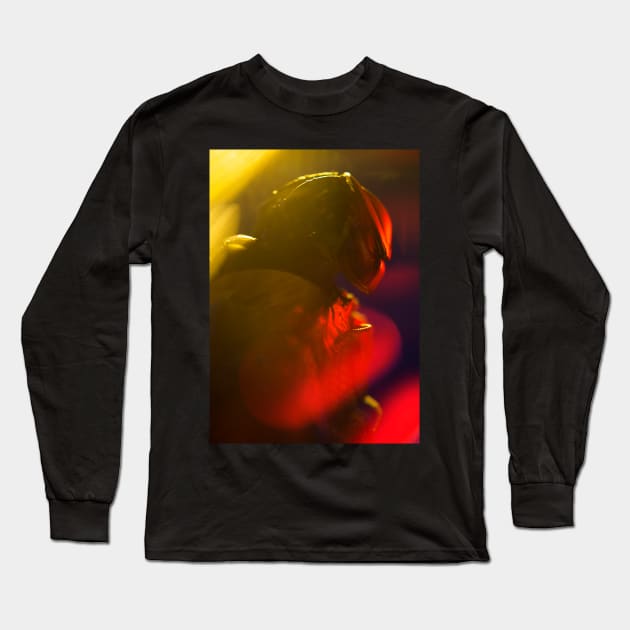 Golden Predator Profile Long Sleeve T-Shirt by Mikes Monsters